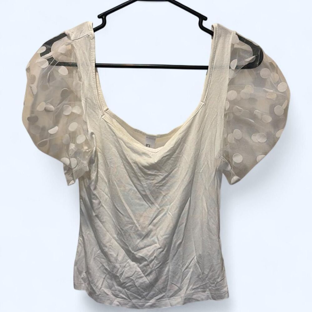 Unbranded Women's White and Cream Blouse